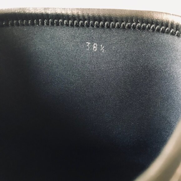 NEW Prada Women heeled leather Boots Black   Size 38.5 Made in Italy  New w Box - Picture 14 of 16